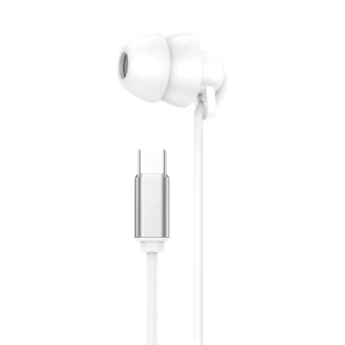WK YB02 In-ear Handsfree Ενσύρματα με Βύσμα Type C Λευκό