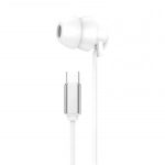 WK YB02 In-ear Handsfree Ενσύρματα με Βύσμα Type C Λευκό