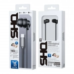 WK YB02 In-ear Handsfree Ενσύρματα με Βύσμα Type C Μαύρο