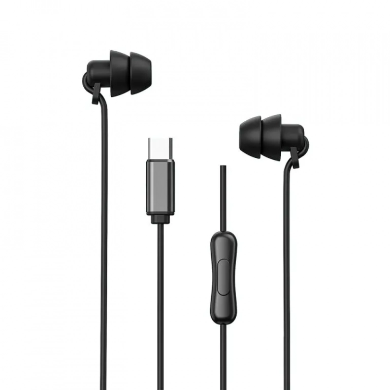 WK YB02 In-ear Handsfree Ενσύρματα με Βύσμα Type C Μαύρο