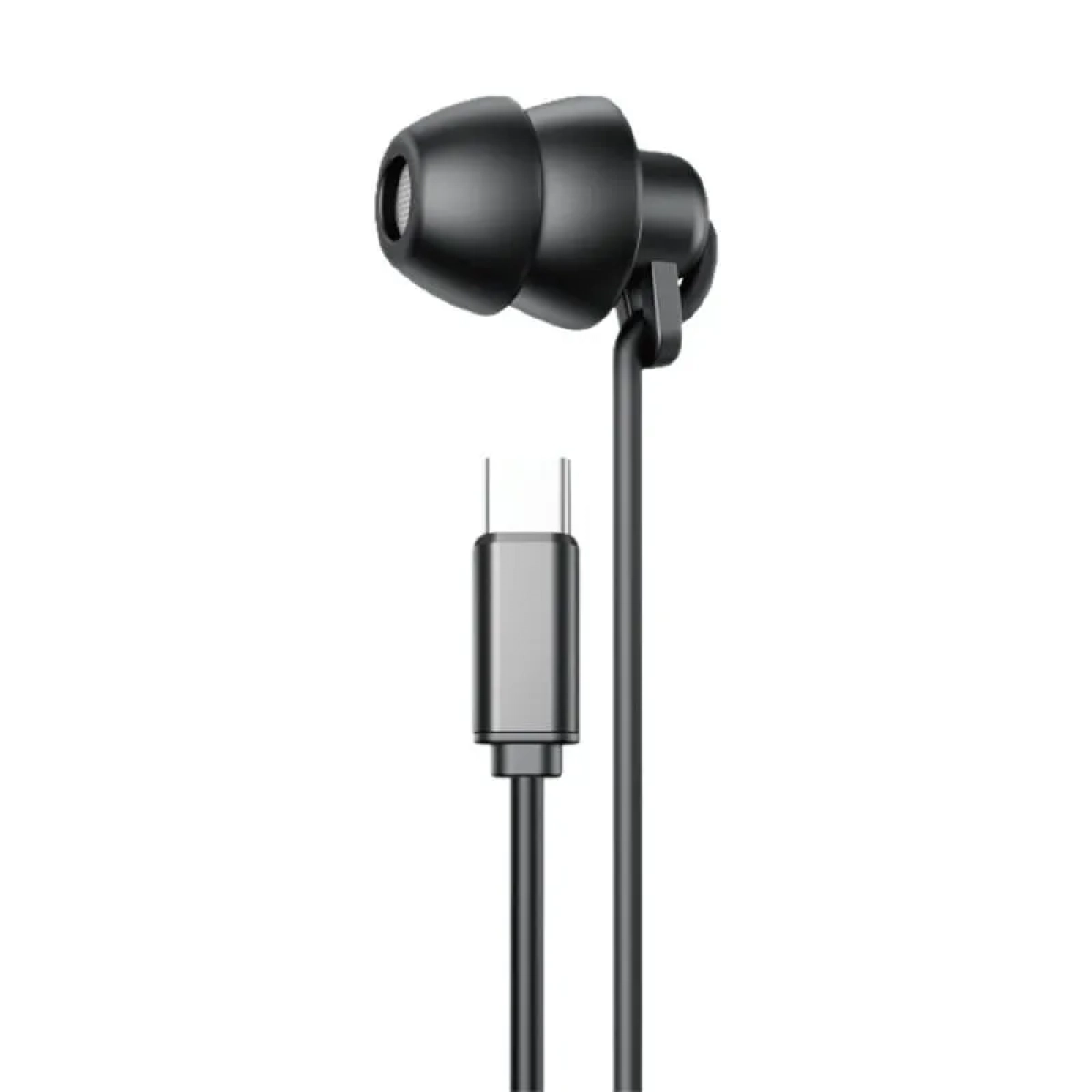 WK YB02 In-ear Handsfree Ενσύρματα με Βύσμα Type C Μαύρο