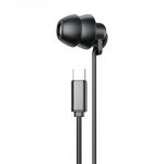 WK YB02 In-ear Handsfree Ενσύρματα με Βύσμα Type C Μαύρο