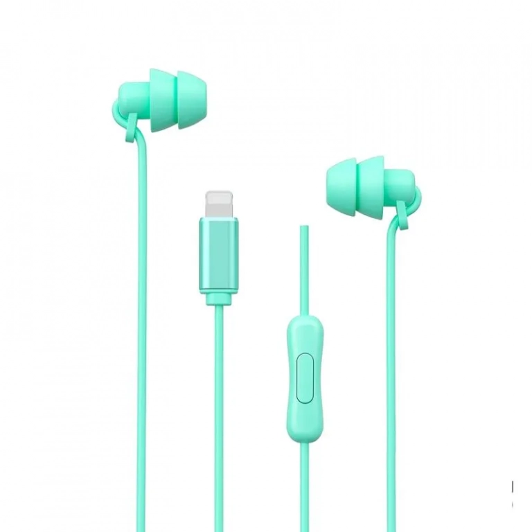 WK YB02 In-ear Handsfree Ενσύρματα με Βύσμα Lightning Πράσινο