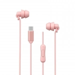 WK YB02 In-ear Handsfree Ενσύρματα με Βύσμα Type C Ροζ