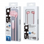 WK YB02 In-ear Handsfree Ενσύρματα με Βύσμα Type C Ροζ