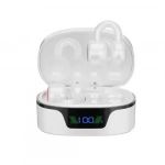Ασύρματα Ακουστικά Αδιάβροχα με κλιπ Bone Conduction & Noise Cancellation Bluetooth 5.3 K24 σε Λευκό Χρώμα