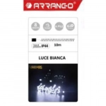 100 Χριστουγεννιάτικα Λαμπάκια LED Αδιάβροχα IP44 Ψυχρό Λευκό 10Μ σε Σειρά με Πράσινο Καλώδιο Arrango AN57496 - Image 3