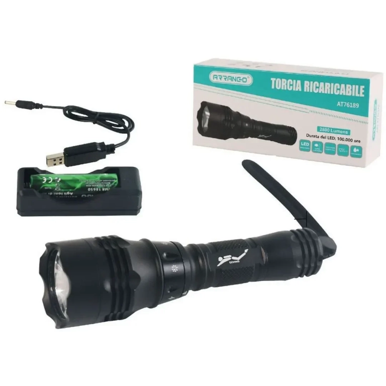 Arrango Φακός Κατάδυσης LED με Φωτεινότητα 2800lm για Βάθος έως 100m AT76189