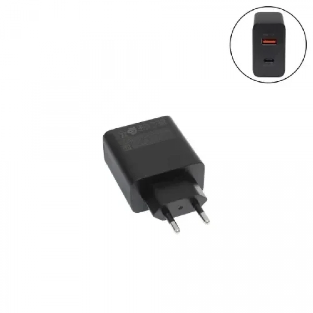 Treqa Φορτιστής με Θύρα USB-C και Καλώδιο USB-C 35W Μαύρος (CH-639)