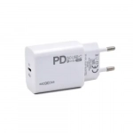 Moxom Φορτιστής με Θύρα USB-C και Καλώδιο USB-C 18W Power Delivery Λευκός (MX-HC25)