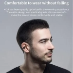Ασύρματα Ακουστικά Αδιάβροχα με κλιπ Bone Conduction & Noise Cancellation Bluetooth 5.3 K24 σε Μαύρο Χρώμα