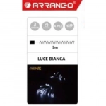 50 Χριστουγεννιάτικα Λαμπάκια LED Αδιάβροχα IP44 Ψυχρό Λευκό 5Μ Εσωτερικού και Εξωτερικού χώρου σε Σειρά με Λευκό Καλώδιο Arrango AN57468