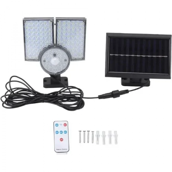 Ηλιακός Προβολέας LED με Πάνελ 25W με Αισθητήρα Κίνησης και Τηλεχειριστήριο ARRANGO AT48858