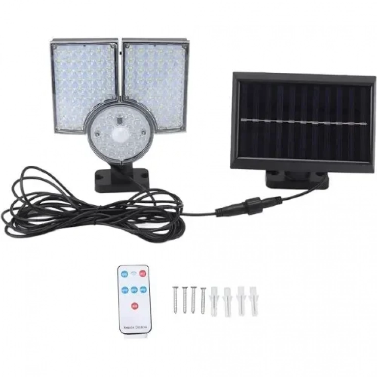 Ηλιακός Προβολέας LED με Πάνελ 25W με Αισθητήρα Κίνησης και Τηλεχειριστήριο ARRANGO AT48858