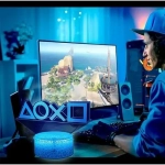 3D Επιτραπέζιο Φωτιστικό LED με Εικονίδιο PlayStation με 7 χρώματα