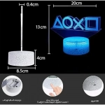 3D Επιτραπέζιο Φωτιστικό LED με Εικονίδιο PlayStation με 7 χρώματα