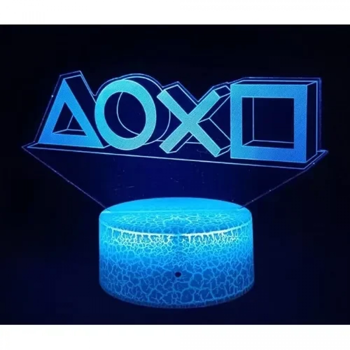 3D Επιτραπέζιο Φωτιστικό LED με Εικονίδιο PlayStation με 7 χρώματα