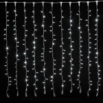 Χριστουγεννιάτικα Λαμπάκια Κουρτίνα 240LED Ψυχρό Λευκό 3mx120cm IP44 με Διάφανο Καλώδιο AN57368 ARRANGO