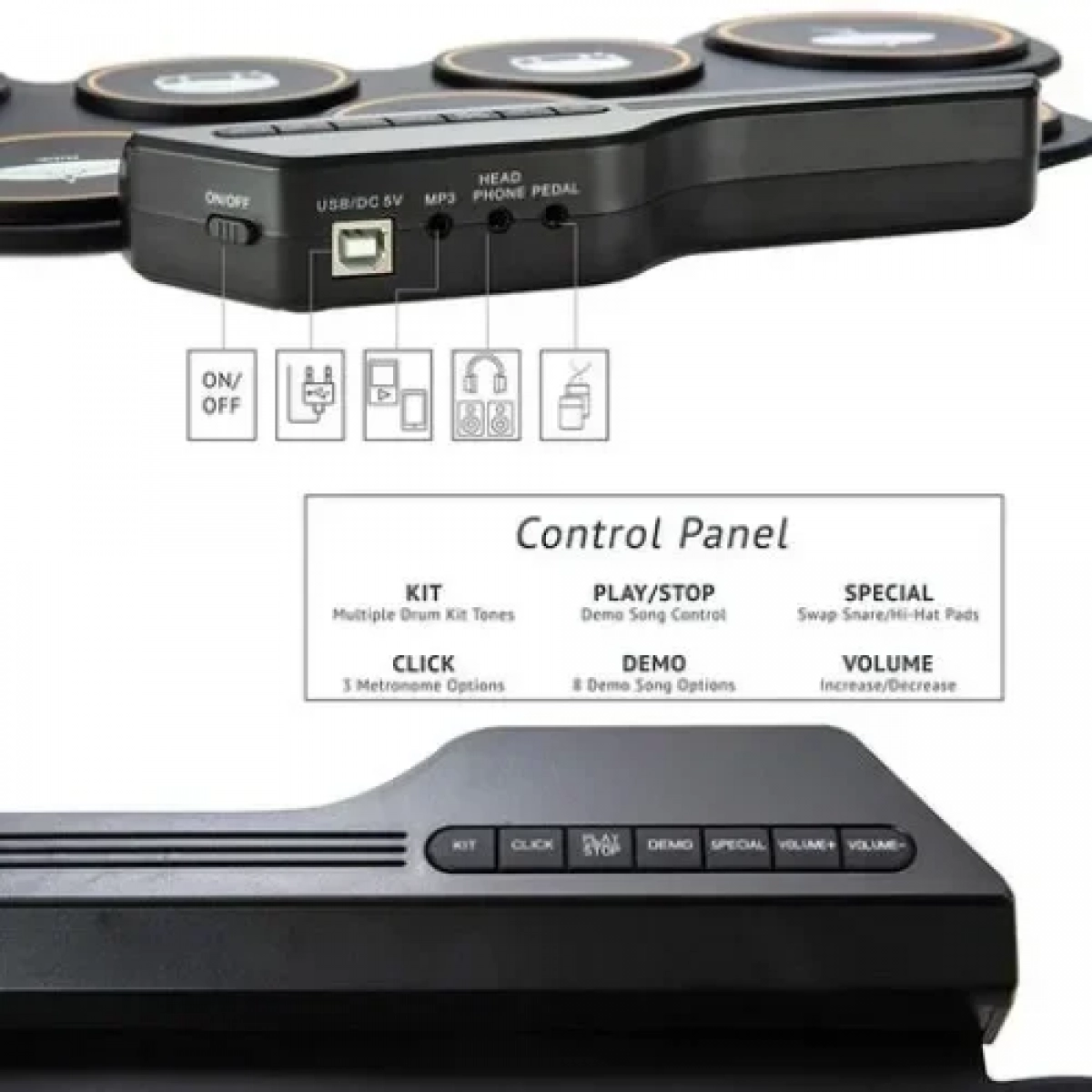 Φορητό ψηφιακό σετ τυμπάνων Digital Drum AH-4