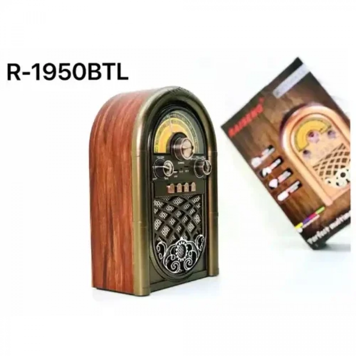Vintage Ξύλινο Ραδιόφωνο Bluetooth FM R-1950BTL