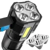 Επαναφορτιζόμενος διπλός φακός LED XPE/COB USB 5V με 4 λειτουργίες BLX502