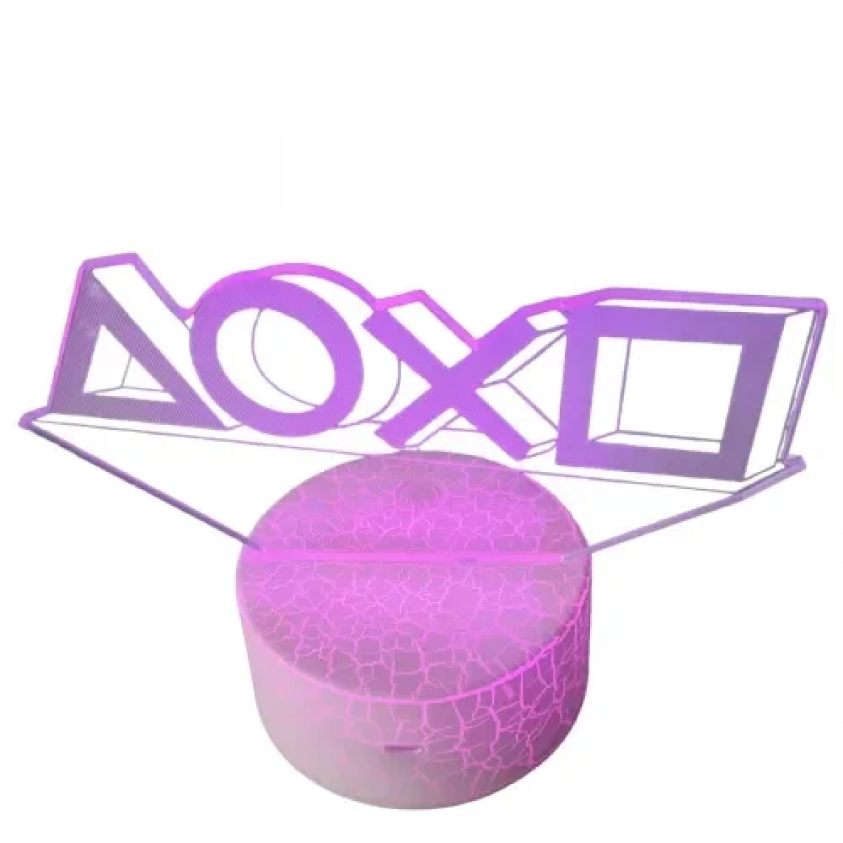 3D Επιτραπέζιο Φωτιστικό LED με Εικονίδιο PlayStation με 7 χρώματα