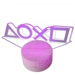 3D Επιτραπέζιο Φωτιστικό LED με Εικονίδιο PlayStation με 7 χρώματα