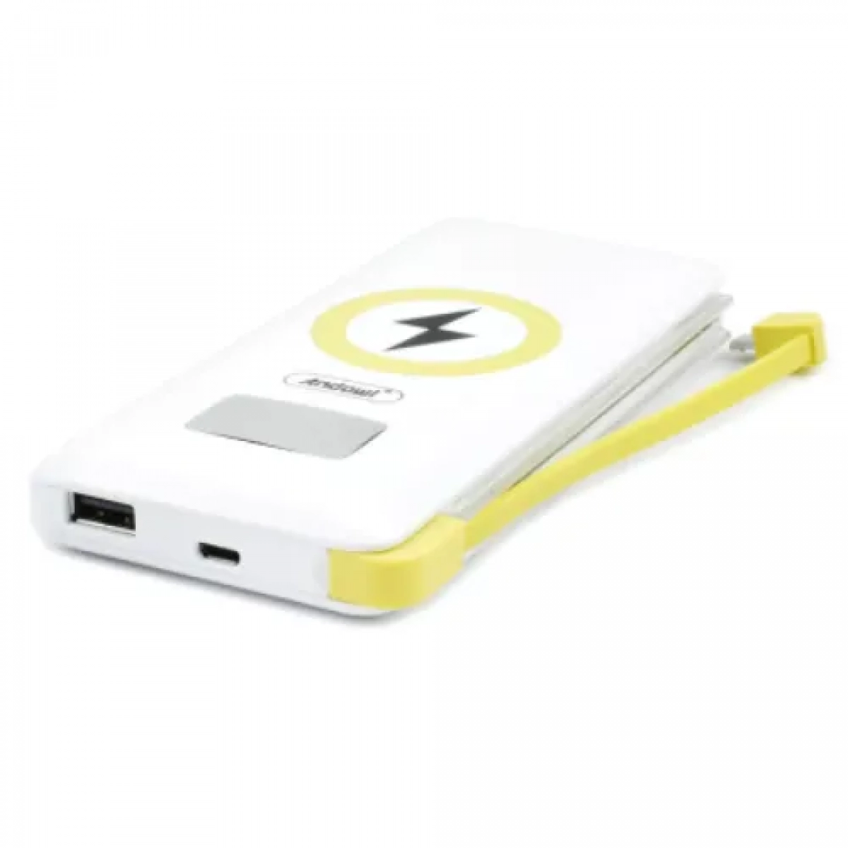 Power bank 15000mAh 18W με θύρα USB-C Andowl Q-CD0815 σε λευκό χρώμα
