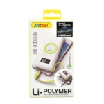 Power bank 15000mAh 18W με θύρα USB-C Andowl Q-CD0815 σε λευκό χρώμα