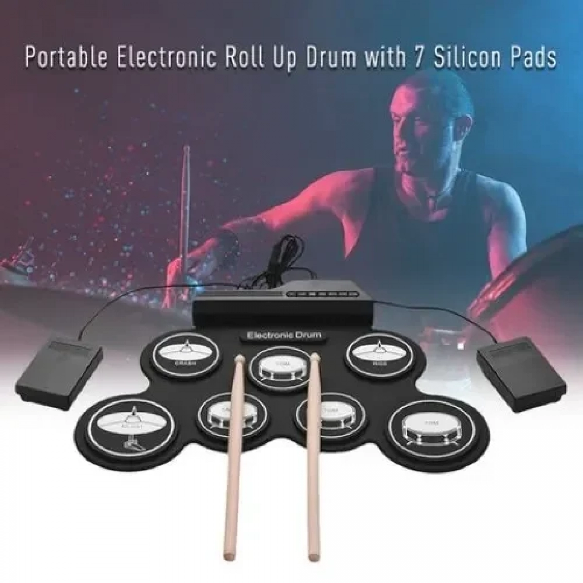 Φορητό ψηφιακό σετ τυμπάνων Digital Drum AH-4