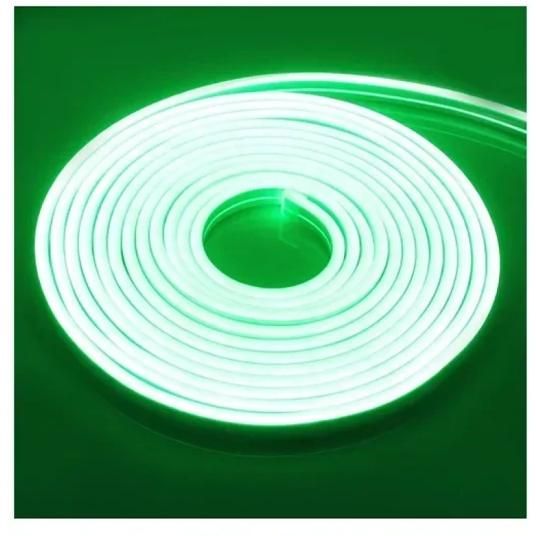 Αδιάβροχη LED ταινία Neon 12V 5m με τροφοδοτικό πράσινο IP65 RZ-0025