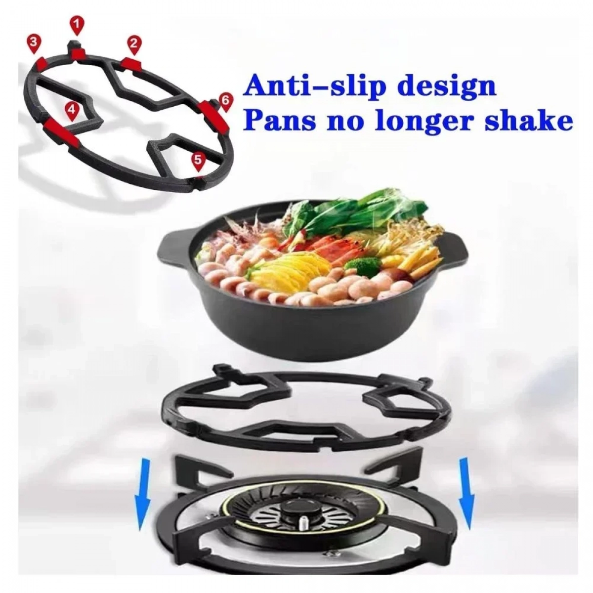 Ανταλλακτική σχάρα εστίας σιδερένια Anti Skid Stove Rack