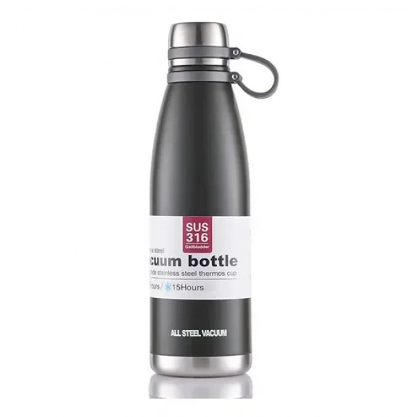 Μπουκάλι θερμός με ιμάντα μεταφοράς 1.2lt JB-6067 μαύρο