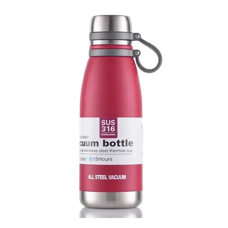 Μπουκάλι θερμός με ιμάντα μεταφοράς 800ml JB-6065 φούξια