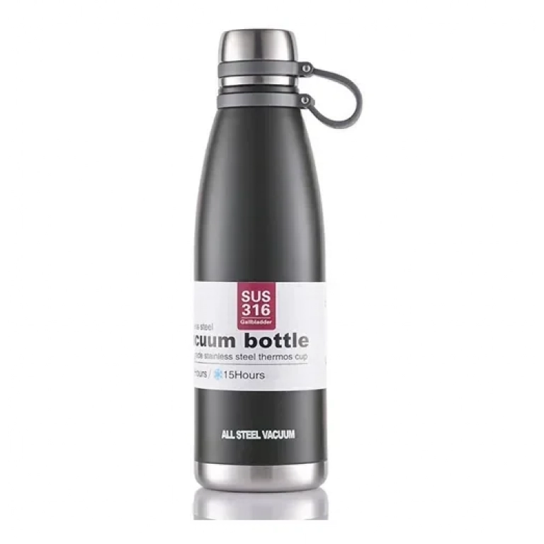 Μπουκάλι θερμός με ιμάντα μεταφοράς 800ml JB-6065 μαύρο