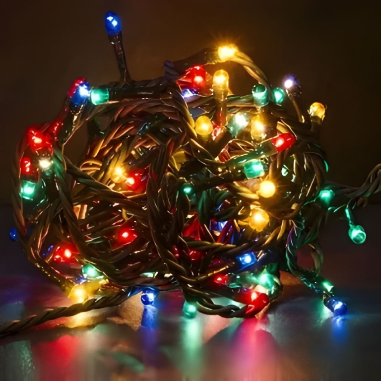 Χριστουγεννιάτικα Λαμπάκια 100LED RGB 8.5m IP20 με Πράσινο Καλώδιο και Πρόγραμμα AN57231 ARRANGO