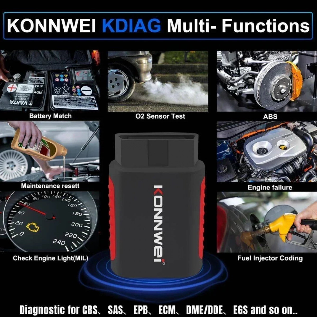 Διαγνωστικό αυτοκινήτου OBD 2 με Bluetooth KDIAG Konnwei