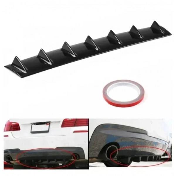 Diffuser αυτοκινήτου - πίσω διαχυτής για προφυλακτήρα 86cm Universal με 7 πτερύγια HW-0020