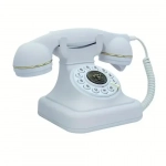 Ενσύρματο ρετρό τηλέφωνο OHO-302 Modern Antique λευκό - Image 4