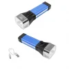 Επαναφορτιζόμενος διπλός φακός LED USB 5V ψυχρό λευκό – θερμό λευκό με 6 λειτουργίες φωτισμού CB-888 μπλε