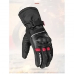 Χειμερινά Γάντια Μηχανής Αδιάβροχα Motowolf MDL0318 Μαύρo/Κόκκινο σε L μέγεθος