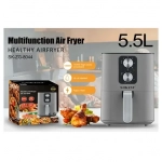 Φριτέζα αέρος με χωρητικότητα 5.5L Air fryer 1400W Sokany SK-ZG-8044 γκρι - Image 2