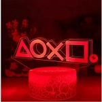 3D Επιτραπέζιο Φωτιστικό LED με Εικονίδιο PlayStation με 7 χρώματα