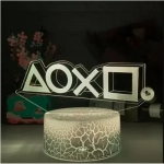 3D Επιτραπέζιο Φωτιστικό LED με Εικονίδιο PlayStation με 7 χρώματα