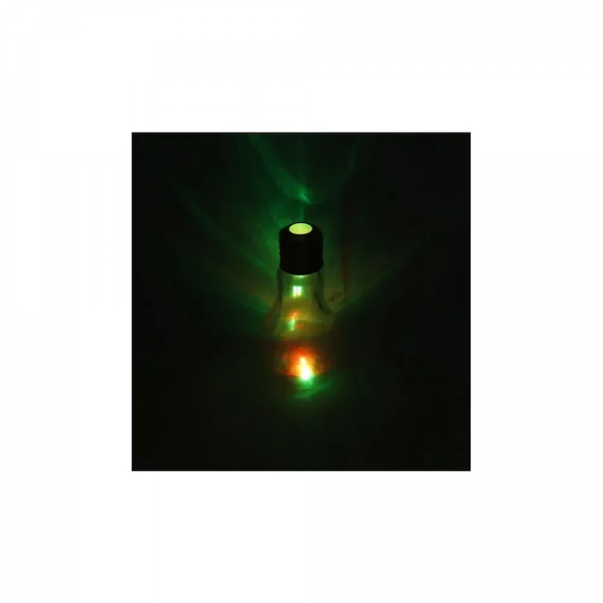 Γυάλινο Φωτιζόμενο LED RGB Ποτήρι σε Σχήμα Λάμπας με 2 Λειτουργίες Φωτισμού