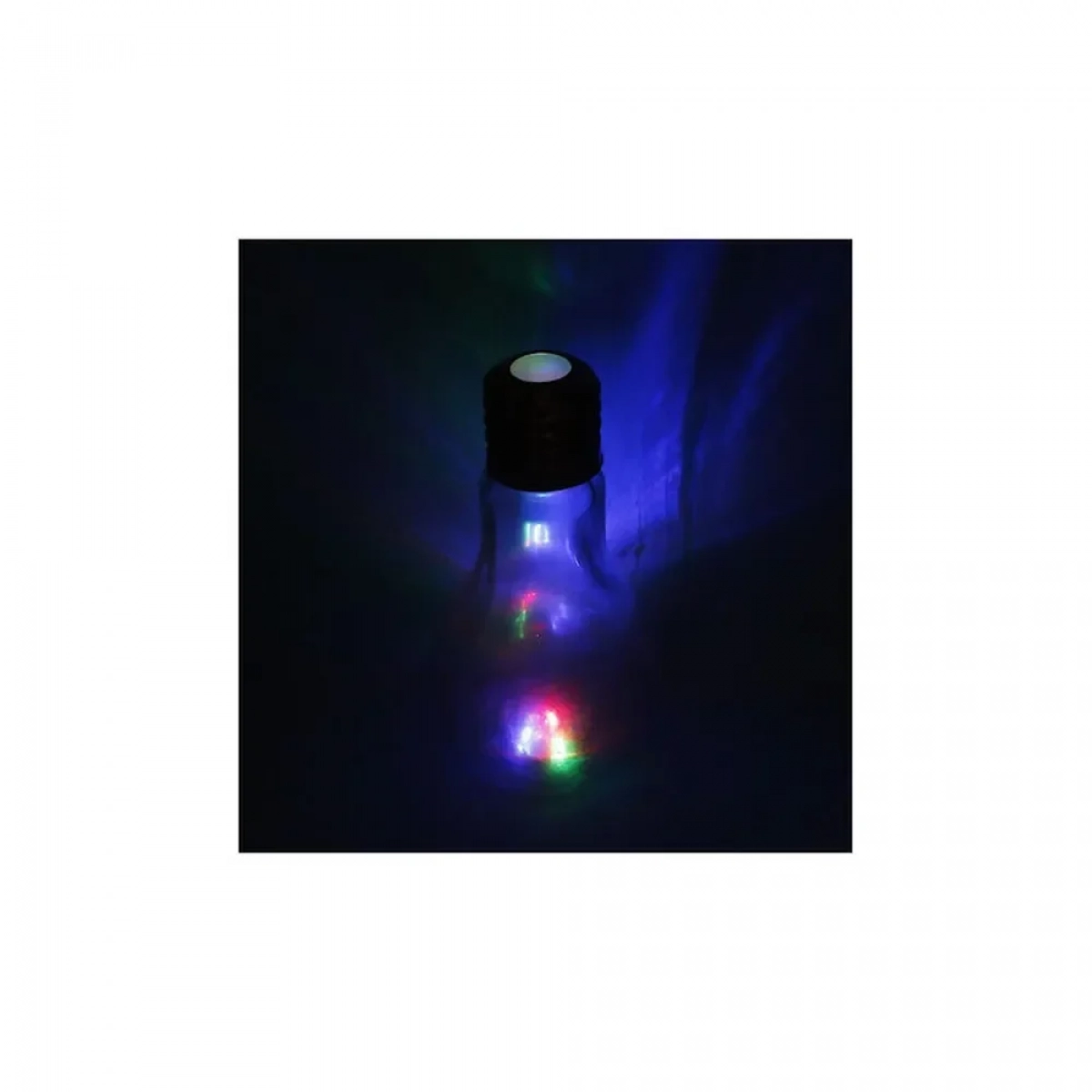 Γυάλινο Φωτιζόμενο LED RGB Ποτήρι σε Σχήμα Λάμπας με 2 Λειτουργίες Φωτισμού