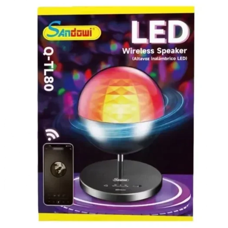 Ηχείο bluetooth με περιστρεφόμενα φώτα LED ντίσκο Q-TL80 Andowl