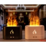 Υγραντήρας Υπερήχων & Αρωματοθεραπείας USB με LED Φωτισμό Εφέ Φλόγας 200ml - Flame Aroma Diffuser Λευκό