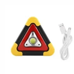 Επαναφορτιζόμενος Φακός Εργασίας - Φωτιστικό Ασφαλείας - Powerbank - COB LED 500 Lumens - Τρίγωνο Αυτοκινήτου ARRANGO AT79894 Κίτρινο