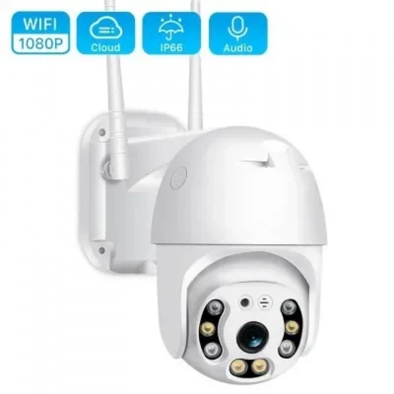 Αδιάβροχη Ασύρματη IP WiFi Κάμερα FHD 1080p με Νυχτερινή Λήψη, Tracking Ανιχνευτή Κίνησης, Ειδοποίηση στο Κινητό, Mic, Ηχείο